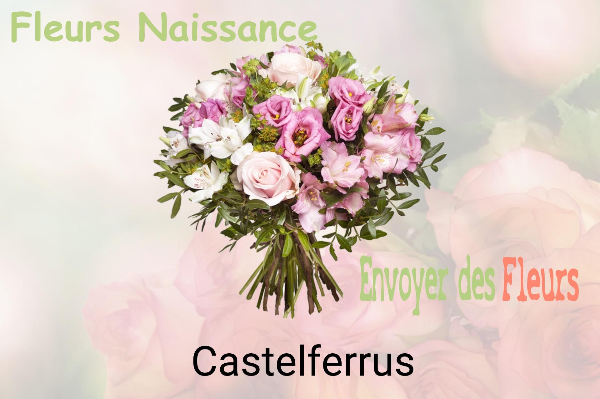 Bouquet de fleurs de naissance livré à Castelferrus